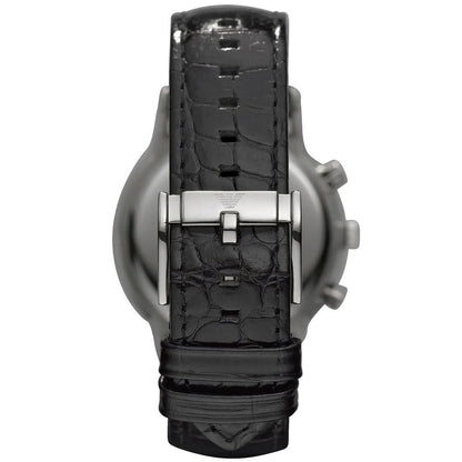 Emporio Armani AR2447 Renato Men's Black Leather Watch