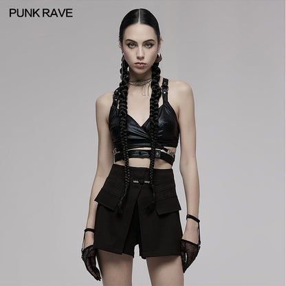 PUNK RAVE – Nyx Elastic Cross Strap Crop Top