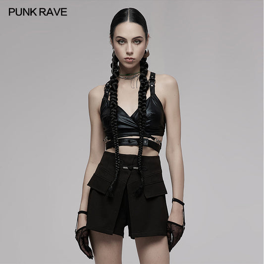 PUNK RAVE – Nyx Elastic Cross Strap Crop Top