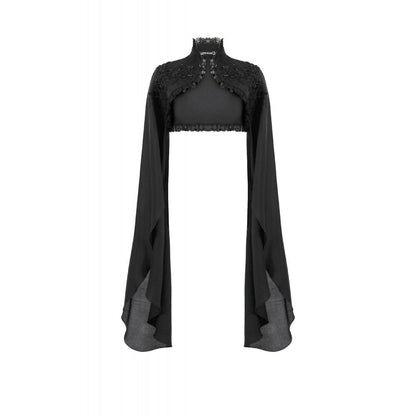 Dark in Love Erzsébet Dramatic Lace Gothic Cape Shrug