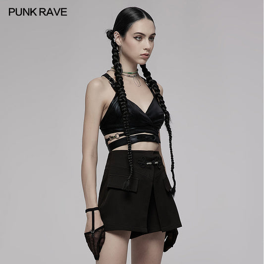 PUNK RAVE – Nyx Elastic Cross Strap Crop Top