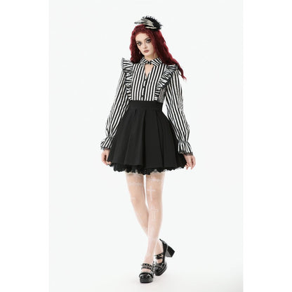 Dark in Love Striped Ruffle Gothic Lolita Dress