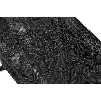 Dark In Love Victoria Black Lace Bow Mini Handbag