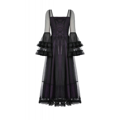 Dark in Love Lilith Bell Sleeve Gothic Maxi Dress