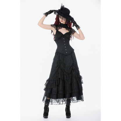 Dark in Love Talia Gothic Longline Metal Boned Corset