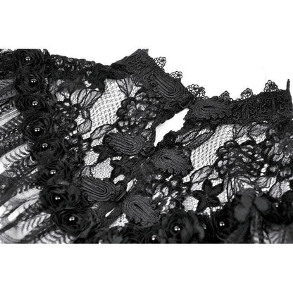 Dark in Love Morwenna Gothic Lace Ruffle Capelet
