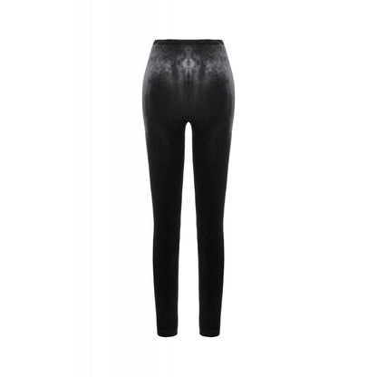 Dark in Love Gothic Velvet Mesh Patchwork Leggings