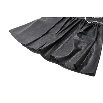 Dark in Love Valentina Red Velvet Mesh Panel Goth Dress