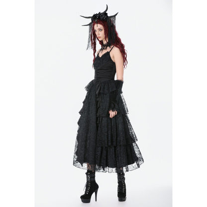 Dark in Love Gothic Satin Lace Dress