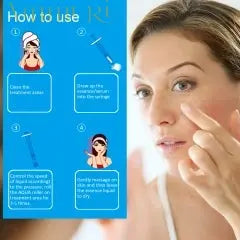 72-Needle 0.5mm Derma Aqua Roller with Serum Applicator | Microneedling Tool for Face & Body | Ammuri Skincare