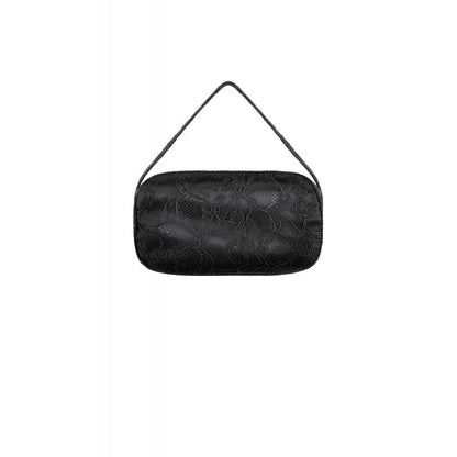 Dark In Love Victoria Black Lace Bow Mini Handbag