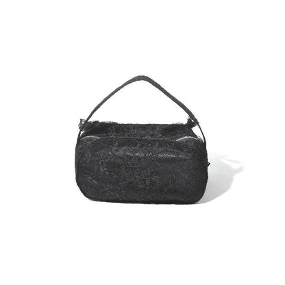 Dark In Love Victoria Black Lace Bow Mini Handbag