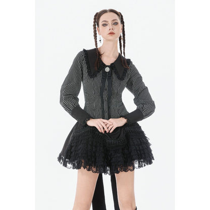 Dark in Love Gothic Peter Pan Collar Lace Shirt