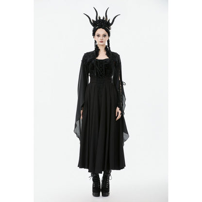 Dark in Love Erzsébet Dramatic Lace Gothic Cape Shrug