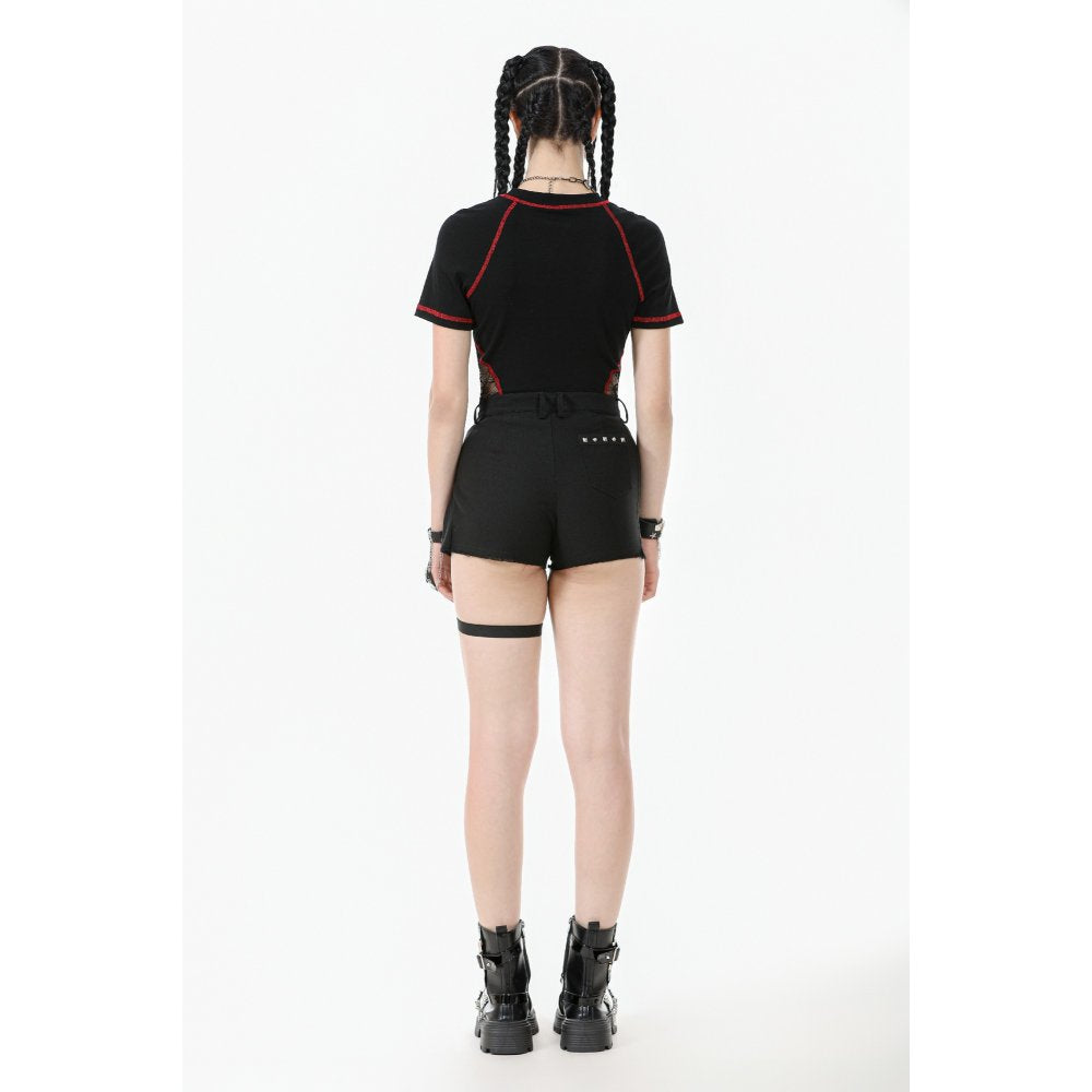 Dark in Love Gwen Pleated Garter Shorts