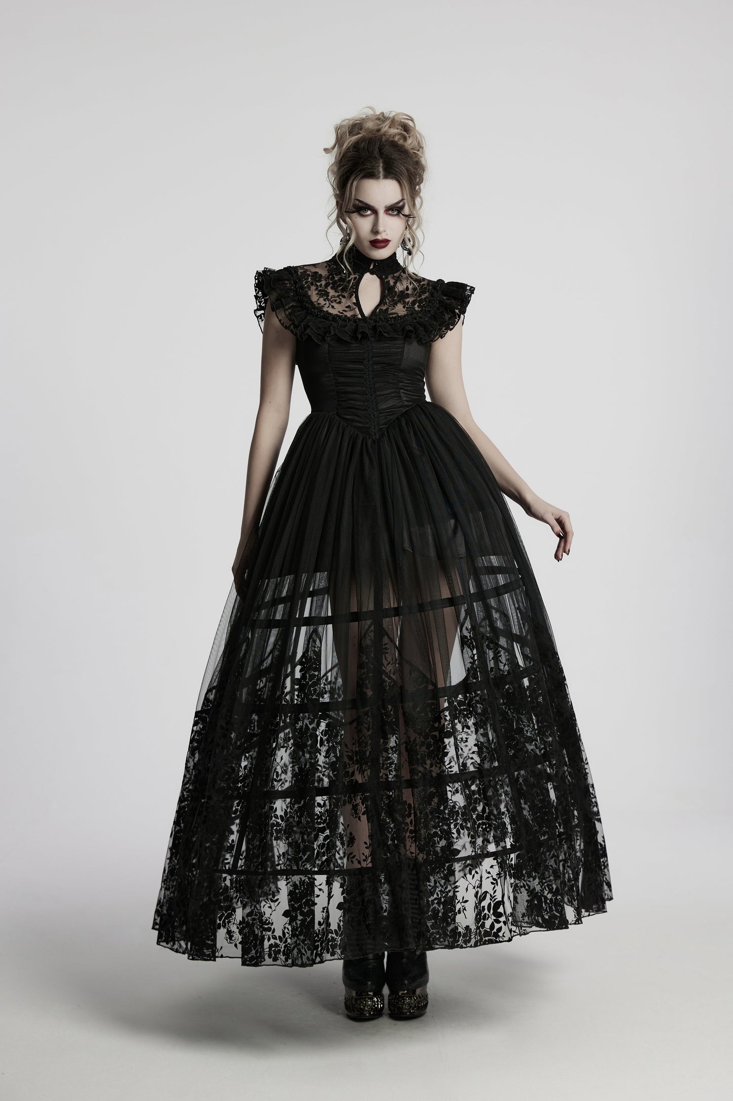Punk Rave Seraphina Goth Flying Sleeve Dress