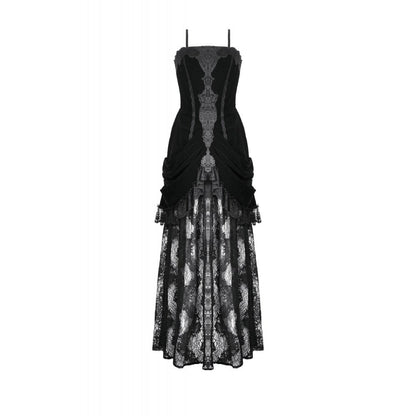 Dark in Love Vampiress Royal Velvet and Lace Maxi Dress