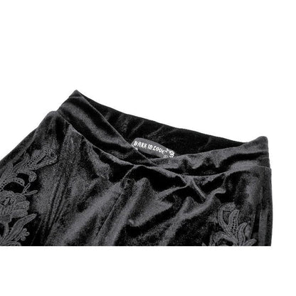 Dark in Love Erzebeth Velvet Lace Flare Trousers