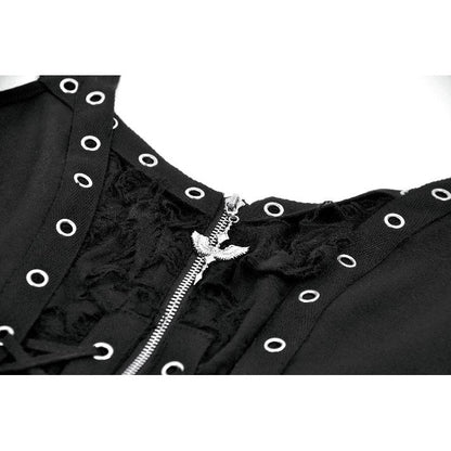 Dark in Love Punk Lace-Up Corset Style Top