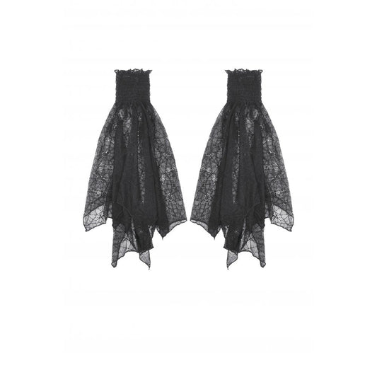 Dark in Love Seraphine Black Lace Ruffle Arm Sleeves