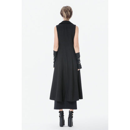 Dark in Love Collete Punk Sleeveless Long Fitted Coat