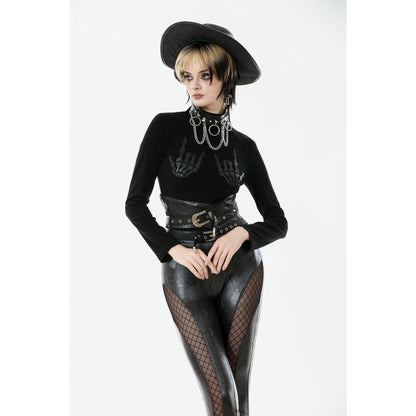 Dark in Love Lilith Skeleton Hands Long Sleeve Top