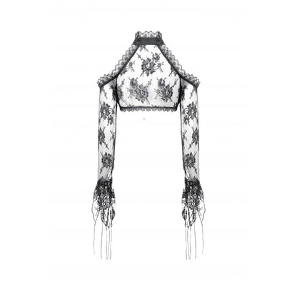 Dark in Love Thalassa Floral Lace Draped Arm Sleeves