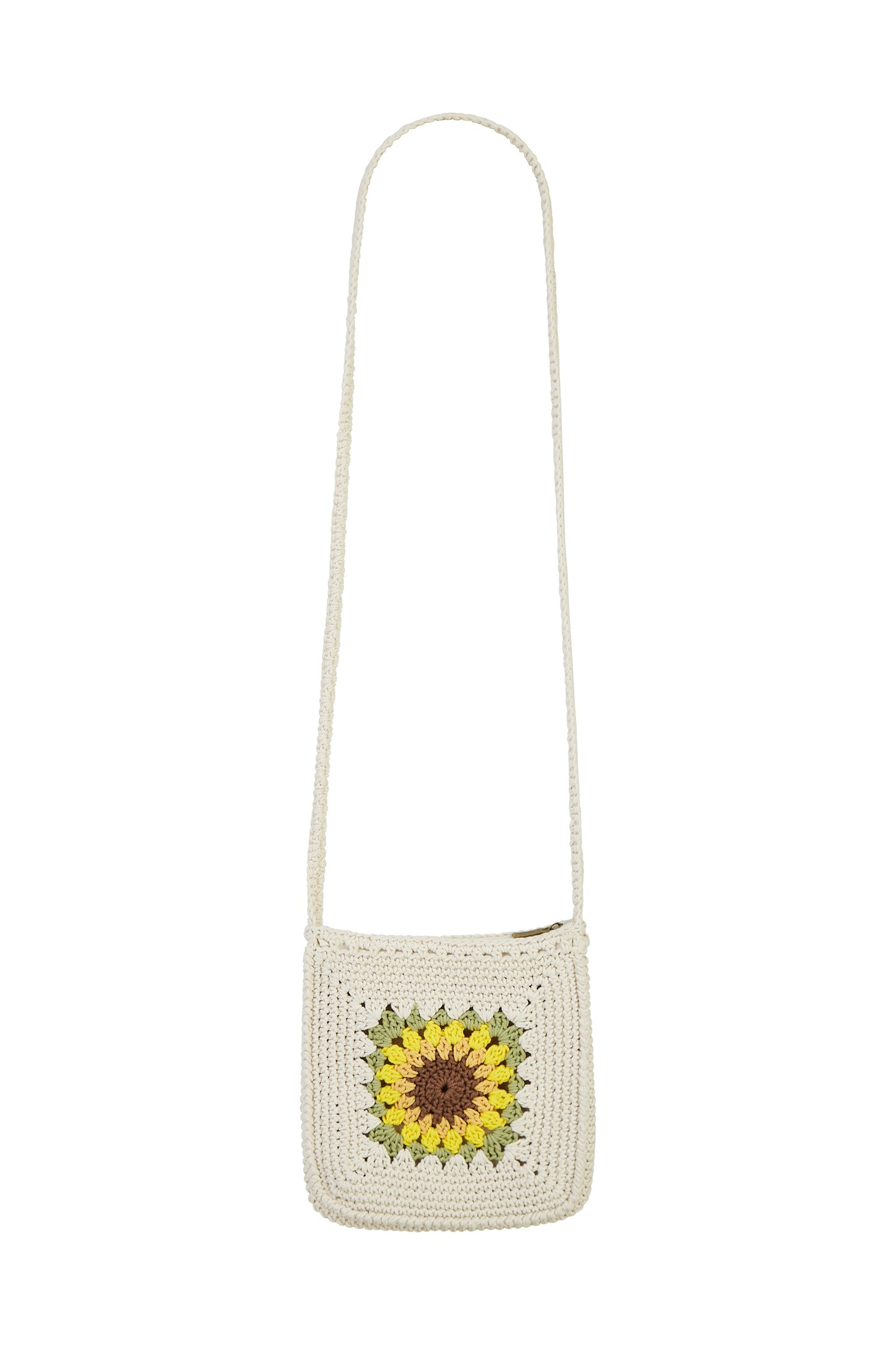 Yumi Handmade White Sunflower Crochet Bag