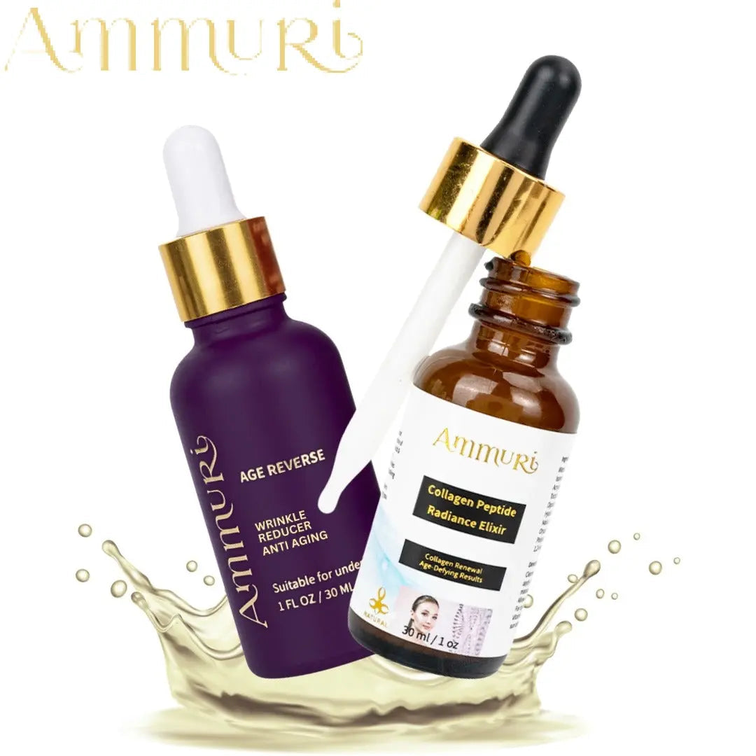 Ammuri Advanced Anti-Ageing & Collagen Peptide Serum Duo | Hydrating & Radiance Boosting Skincare Set