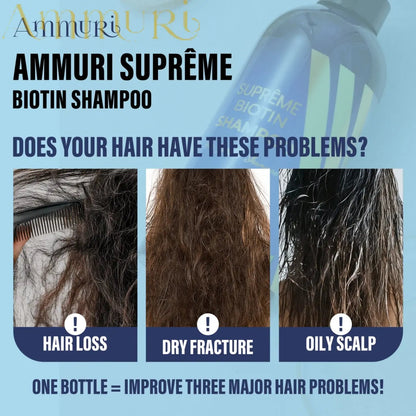 Ammuri Biotin Shampoo – DHT Blocker for Thicker, Fuller-Looking Hair | 473ml