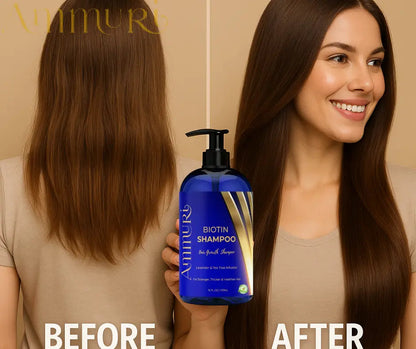 Ammuri Biotin Shampoo – DHT Blocker for Thicker, Fuller-Looking Hair | 473ml