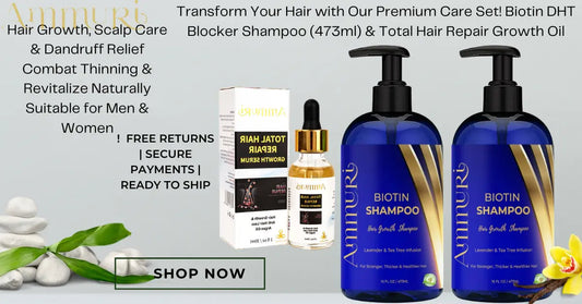 Ammuri Biotin DHT Blocker Shampoo & Hair Repair Oil Set