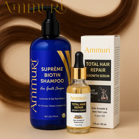 Ammuri Biotin DHT Blocker Shampoo & Hair Repair Oil Set