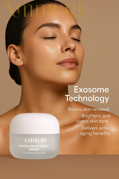 Ammuri Intense Brightening Cream with Exosome Hydro-Glow | Kojic Acid, Mandelic Acid, Alpha Arbutin & Glutathione | Hyperpigmentation & Dark Spot Corrector | 50ml