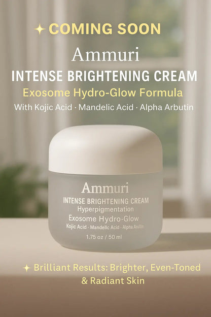 Ammuri Intense Brightening Cream with Exosome Hydro-Glow | Kojic Acid, Mandelic Acid, Alpha Arbutin & Glutathione | Hyperpigmentation & Dark Spot Corrector | 50ml
