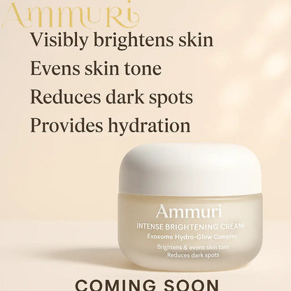 Ammuri Intense Brightening Cream with Exosome Hydro-Glow | Kojic Acid, Mandelic Acid, Alpha Arbutin & Glutathione | Hyperpigmentation & Dark Spot Corrector | 50ml