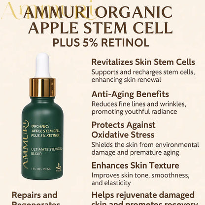 Ammuri Retinol Serum 5% + Apple Stem Cell – Anti-Aging, Acne, Dark Spot Care 30ml