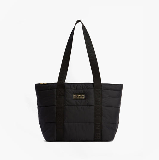 Barbour MONACO QUILT Tote Bag Womens Black