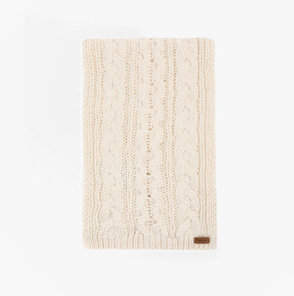 Barbour PENSHAW BEANIE & SCARF Gift Set Womens Cloud