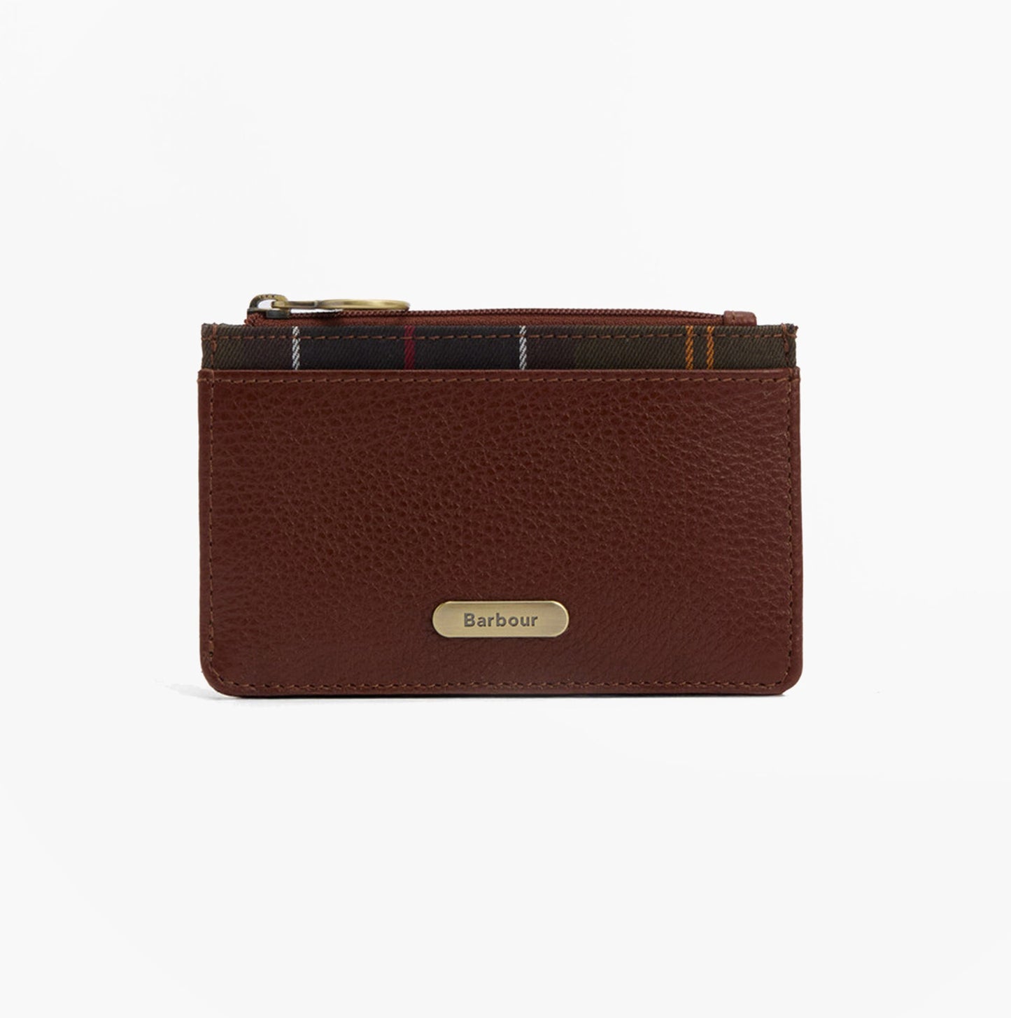Barbour ALDER LEATHER Card Holder Womens Brown/Classic