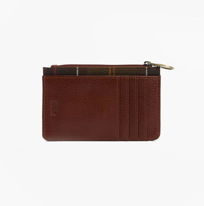 Barbour ALDER LEATHER Card Holder Womens Brown/Classic