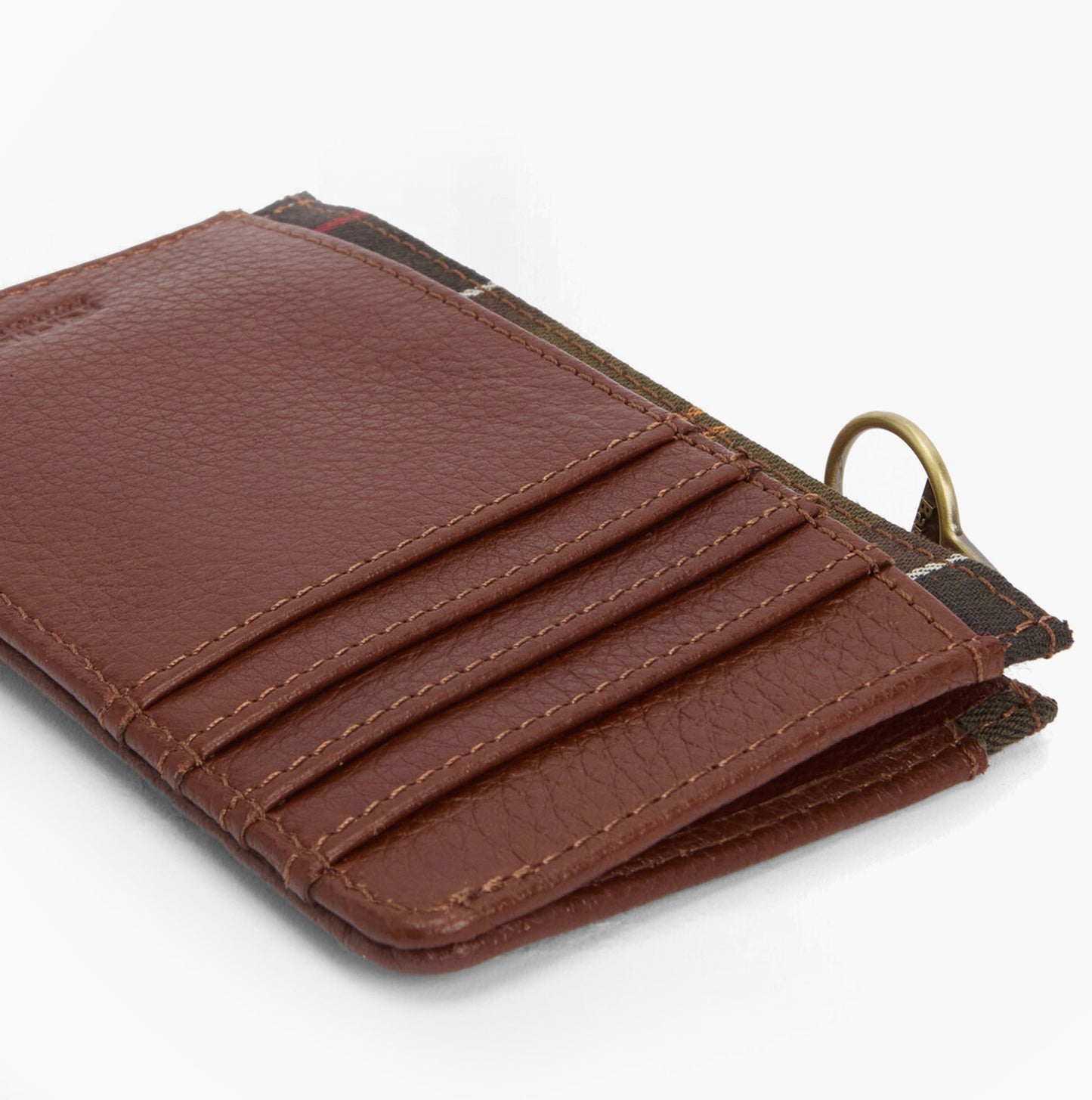 Barbour ALDER LEATHER Card Holder Womens Brown/Classic