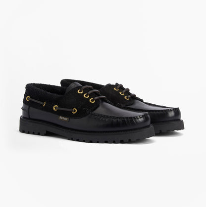 Barbour DECK Mens Boat Shoe Black