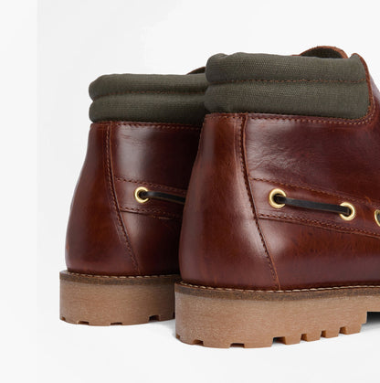 Barbour TILLER Mens Moccasin Boots Mahogany