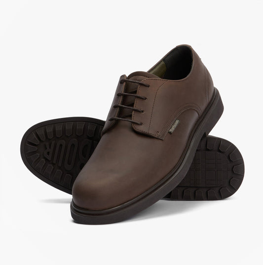 Barbour CARTHY Mens Derby Shoes Dark Brown