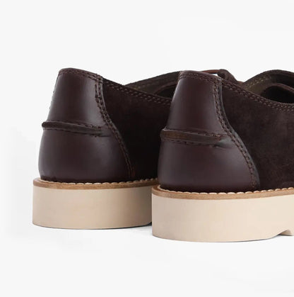 Barbour AYDON Mens Derby Shoes Dark Brown Suede