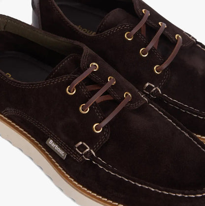 Barbour AYDON Mens Derby Shoes Dark Brown Suede