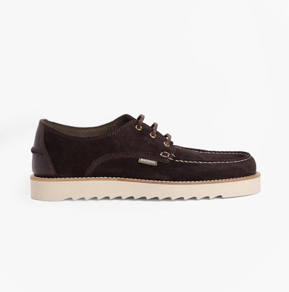 Barbour AYDON Mens Derby Shoes Dark Brown Suede