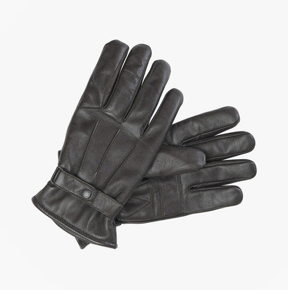 Barbour BURNISHED LEATHER THINSULATE Mens Gloves Dark Brown