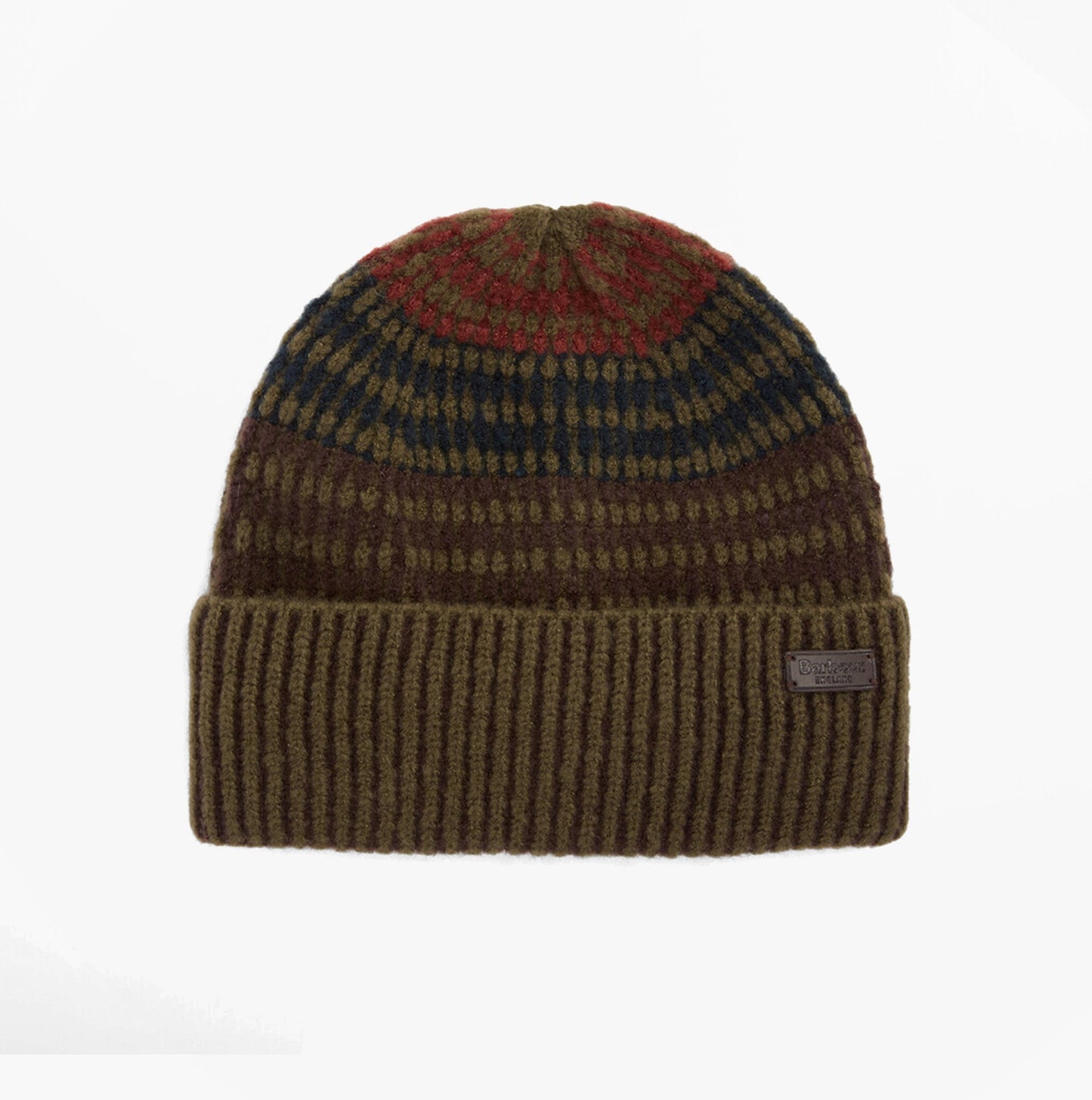 Barbour HARRAY Mens Beanie Olive/Fired Brick